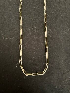 Classic Gold Paperclip Chain Necklace 28-30” length Women's Jewelry